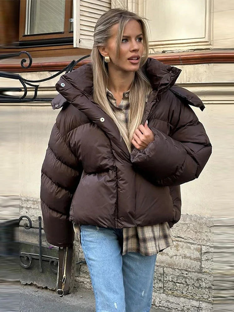 Manteau court à capuche Capucine