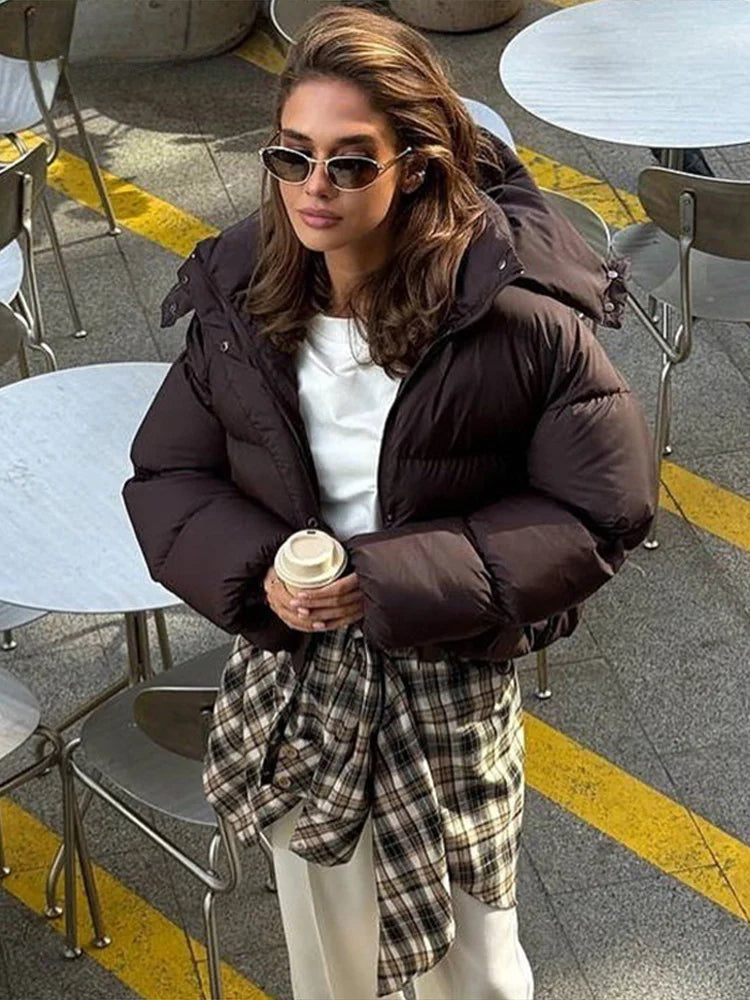 Manteau court à capuche Capucine