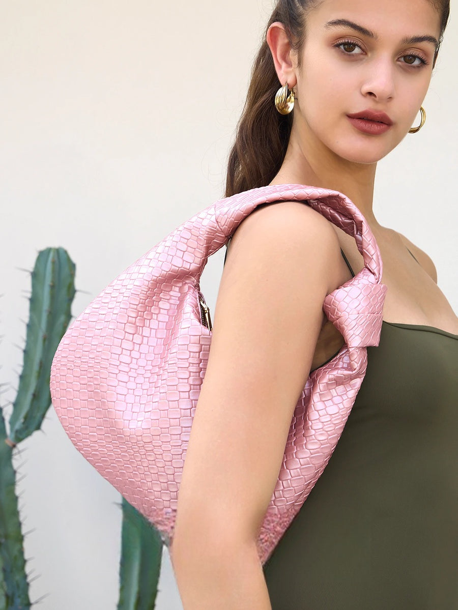Petit sac hobo effet tressé Élodie