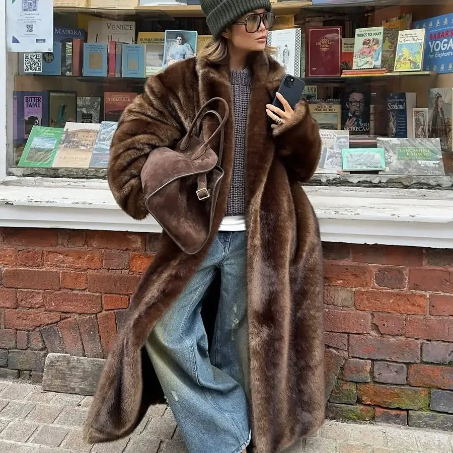 Manteau oversize en fausse fourrure Fanny