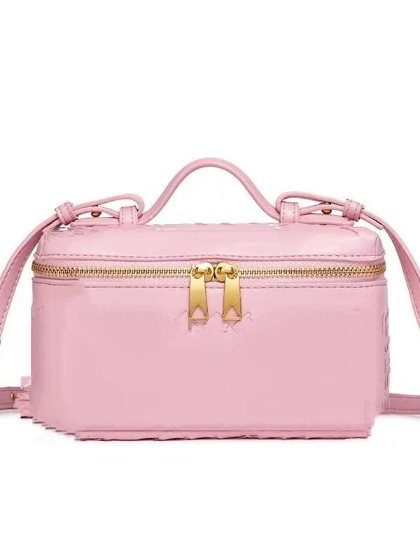 Mini sac baril effet tressé Faustine