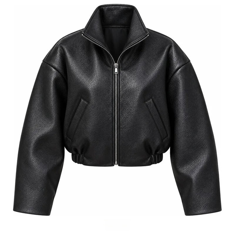 Blouson court effet cuir Hélène