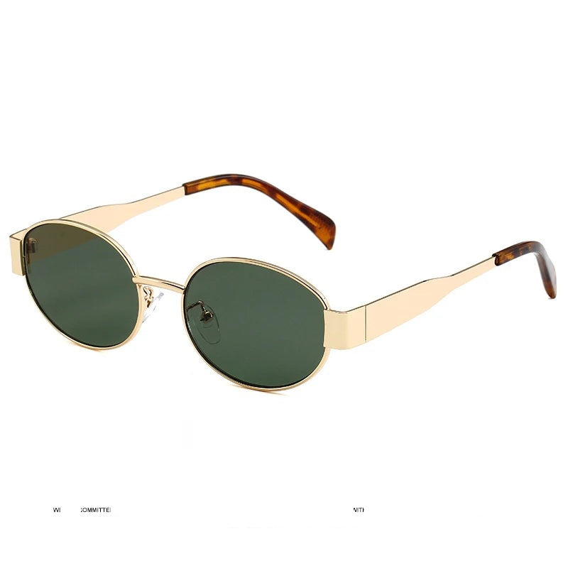Lunettes de soleil rondes en métal Irène