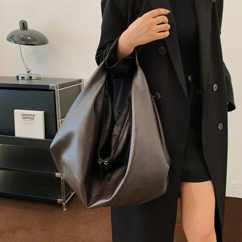 Grand sac hobo noir Louane