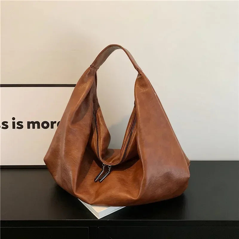 Grand sac hobo noir Louane