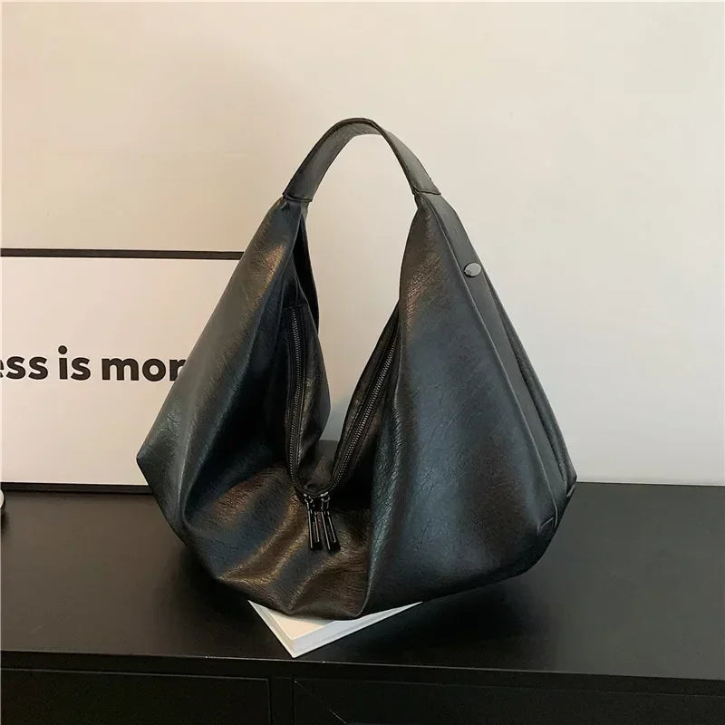 Grand sac hobo noir Louane