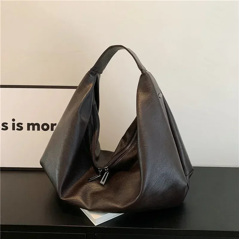 Grand sac hobo noir Louane
