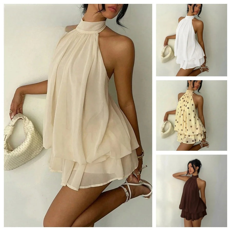 Robe courte licou à la française Mélissa