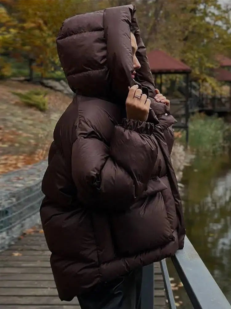 Doudoune ample à capuche Yasmine