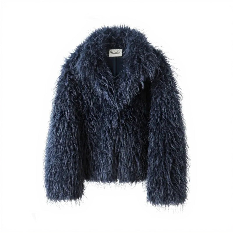 Manteau en fausse fourrure bouclée Bérénice