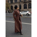 Manteau croisé à col en V Albertine