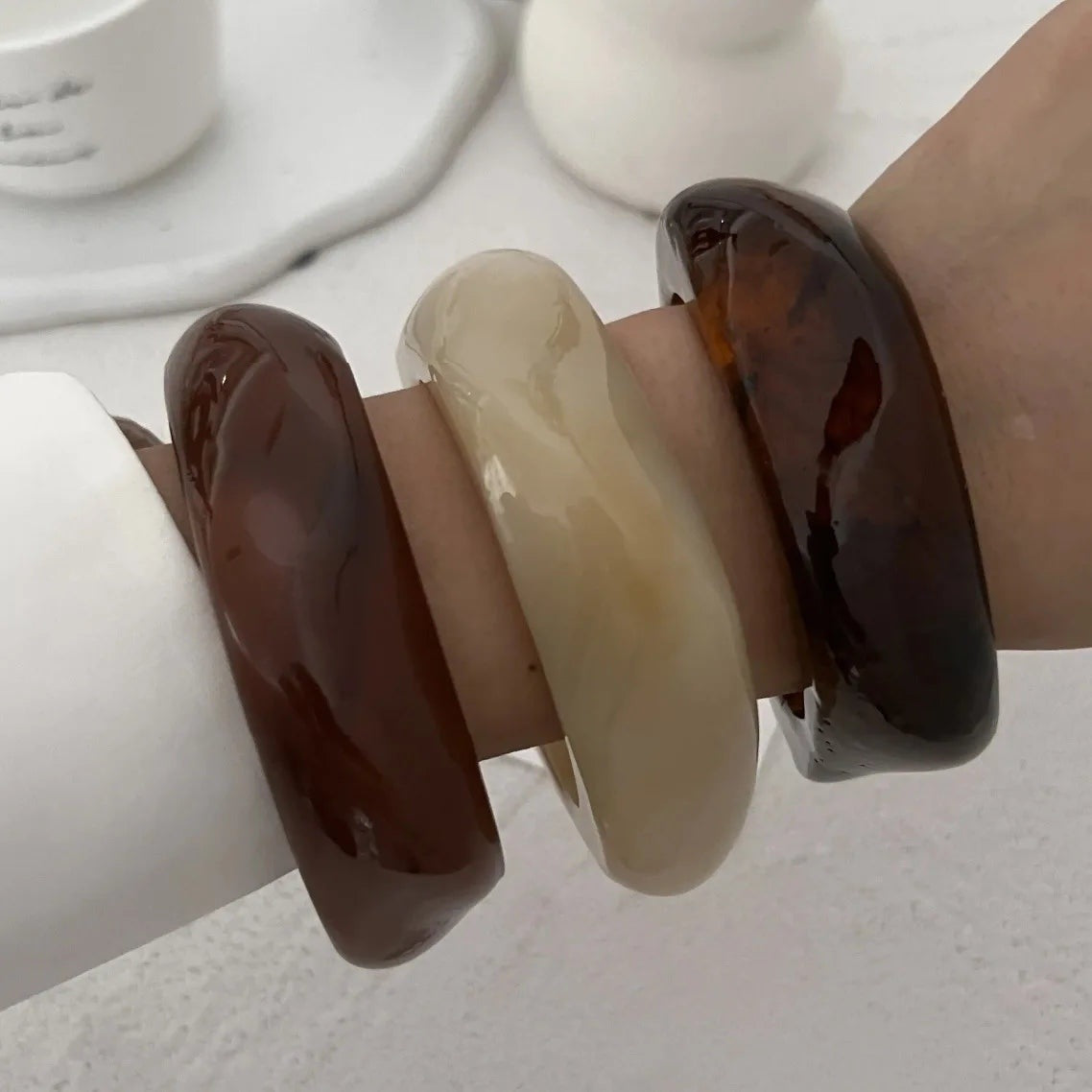 Ensemble de 3 bracelets géométriques Maëlys