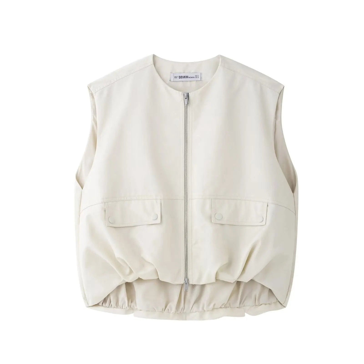 Veste sans manches zippée à poches Clothilde
