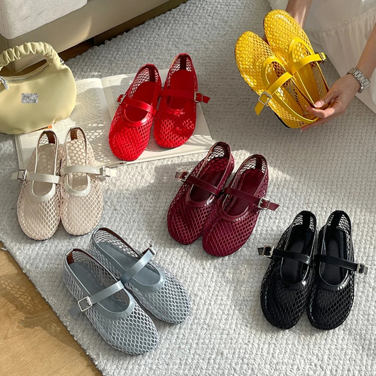 Ballerines en résille Emeline